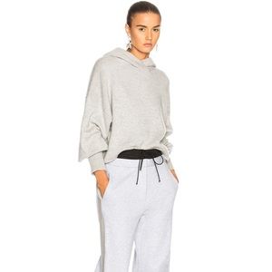 Tibi 100% Cashmere Hooded Sweater - gray, size medium